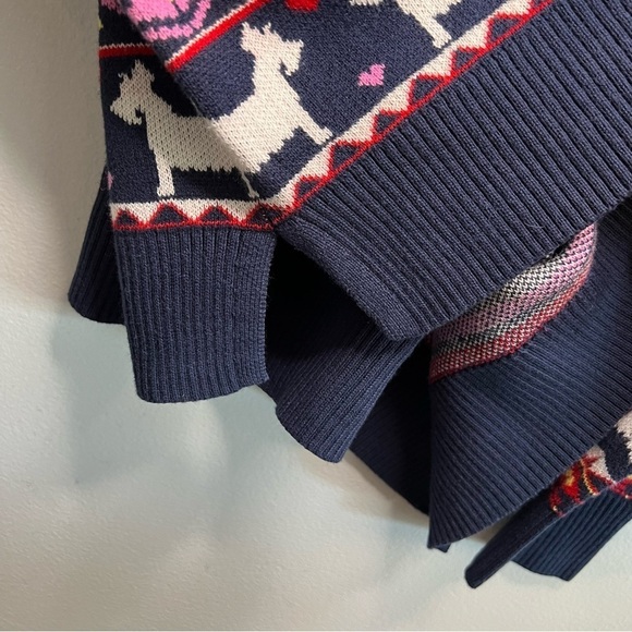 CHARTER CLUB SWEATER WOMEN'S Sz L PXL KNIT CREW NECK MULTICOLOR DOG HEART Beaded - Picture 9 of 12